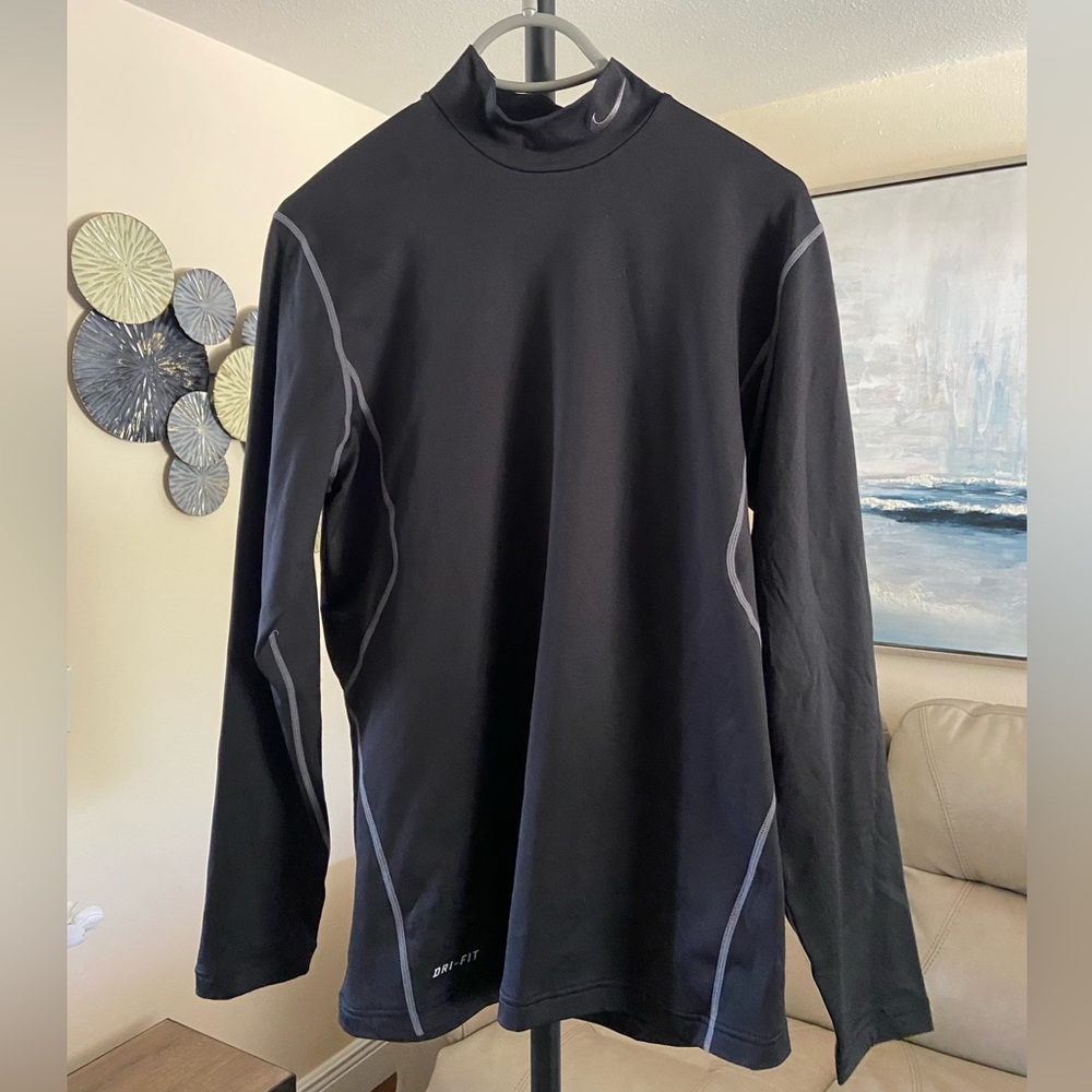 Black Nike Golf Tour Performance Men’s Dri-Fit Long Sleeve Thermal Shirt